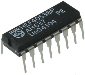 HEF4053BP,652 микросхема: строенный 2-канальный аналоговый мультиплексор/ демультиплексор