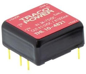 THL 10-2422, Isolated DC/DC Converters - Through Hole 18-36Vin 12V 416mA, -12Vout 416mA