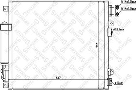 10-45414-SX, 10-45414-SX_радиатор кондиционера!\ Chrysler 300C, Dodge Charger/Magnum all 04