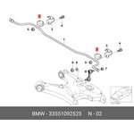 33551092525, Втулка стабилизатора спорт подвеска 5-СЕРИЯ E39 (1995-2003)