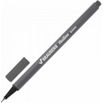 Ручка 12 шт в упаковке капиллярная линер Aero СЕРАЯ трехгранная металлич ...