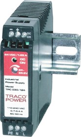 Фото 1/3 TPC 030-148, TPC Switched Mode DIN Rail Power Supply, 85 → 264 V ac / 90 → 375V dc ac, dc Input, 48V dc dc