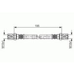 1987476030, Шланг тормозной OPEL Astra (99-02) задний BOSCH