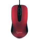 Gembird MOP-400-R красный USB {Мышь, бесшумный клик, 2 кнопки+колесо кнопка ...