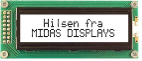 MC21605B6WM-FPTLW-V2, LCD MODULE, 16 X 2, COB, 5.23MM, FSTN