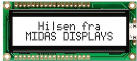 MC21605G6WM-FPTLW-V2, LCD MODULE, 16 X 2, COB, 5.23MM, FSTN