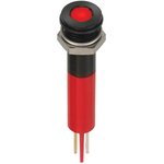 Q8F1BXXHR110E, Светодиодный индикатор в панель, Красный, 110 В AC, 8 мм, 20 мА ...