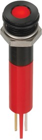 Q8F1BXXHR110E, Светодиодный индикатор в панель, Красный, 110 В AC, 8 мм, 20 мА, 980 мкд, IP67