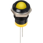 Q12P6BXXY02, Светодиодный индикатор в панель, Желтый, 2 В DC, 12 мм, 20 мА, 50 мкд