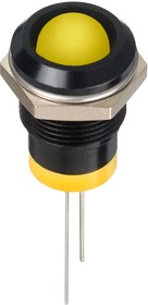 Q12P6BXXY02, Светодиодный индикатор в панель, Желтый, 2 В DC, 12 мм, 20 мА, 50 мкд