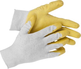 11408-XL, STAYER PROTECT, L-XL, эластичные, натуральный хлопок, перчатки с латексным обливом (11408-XL)