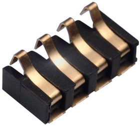 009155004301006, Battery Contacts 4 Way .4um Gold RT Angle 3mm