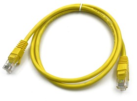 Фото 1/10 Кабель патч-корд U/UTP 5e кат. 1м Buro UTP-5E-1m-Y CCA molded 1м желтый