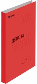 Фото 1/8 Скоросшиватель картонный мелованный BRAUBERG, гарантированная плотность 360 г/м2, красный, до 200 листов, 124575