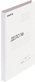 Фото 1/10 Скоросшиватель картонный STAFF, гарантированная плотность 220 г/м2, до 200 л., 124875