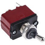 3641NF/2, Toggle Switch, Panel Mount, On-Off, DPST, Tab Terminal, 28V dc