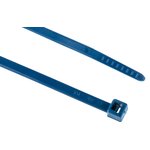 111-00829 MCT30R-PA66MP-BU, Cable Tie, 150mm x 3.5 mm, Blue Polyamide 6.6 ...