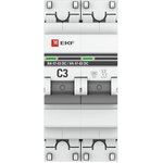 Выключатель автоматический модульный 2п C 3А 6кА ВА 47-63 DC PROxima EKF ...