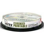 Диск DVD-R Mirex 4.7Gb 16x Cake Box Printable (10шт) (204589)
