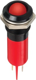 Q12P1BXXHR12E, Светодиодный индикатор в панель, Красный, 12 В DC, 12 мм, 20 мА, 1.2 кд, IP67