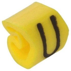 0252111679, Маркер для проводов и кабеля; 1,3-3мм; ПВХ; желтый; сквозной