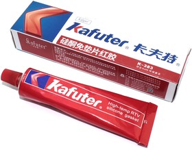 Фото 1/2 Высокотемпературный силиконовый герметик Kafuter K-383 красный 55 грамм