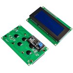 SPI / I2C 2004 LCD blue, 20 x 4 LCD display with serial interface for Arduino projects (blue backlight)