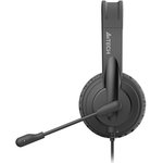 Наушники с микрофоном A4Tech HU-11 черный 2м накладные USB оголовье (HU-11/USB/BLACK)