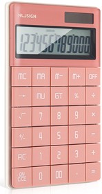 Фото 1/5 Калькулятор настольный Deli Nusign ENS041pink розовый 12-разр.