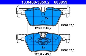 13046038592, Колодки тормозные дисковые задн, BMW: 1 114 d/114 i/116 d/116 i/118 d/118 i/120 d/120 d xDrive/125 d/125 i 10-, 1 114 d/114 i/1