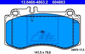 13.0460-4863.2, Колодки тормозные дисковые передн, MERCEDES-BENZ: CLS CLS 350 BlueTEC 4-matic 11-, CLS Shooting Brak