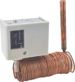 Фото 1/3 Капиллярный термостат (защита от замерзания) T120 (70-120?) с капиллярной трубкой 5 м 990360