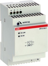 1SVR427043R1200, CP-D Switched Mode DIN Rail Power Supply, 90 264 V ac / 120 375V dc ac, dc Input, 12V dc dc
