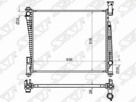 JP0005, Радиатор Jeep Grand Cherokee 10-18 – купить оптом и в розницу