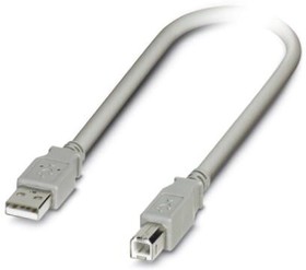 1405578, USB cable - with USB connectors at both ends - assembled connector type: A on B - length:1.8 m