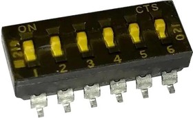 219-6MST, SMD-12P,6.7x16.7mm DIP Switches