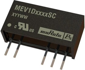 MEV1D0515SC, Isolated DC/DC Converters - Through Hole 1W 5-15V SIP SINGLE DC/DC