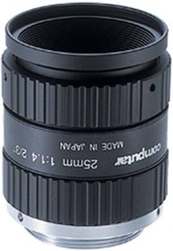 LCF25LCMP, Camera Lenses Megapixel C-Mount 25 mm Lens; with Focus & Aperture Lock; Imager Size: 2/3 in - Metal Housing; Computar