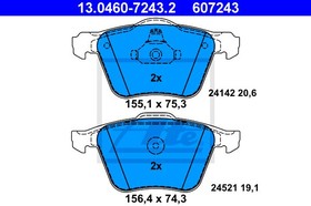 13046072432, Колодки тормозные дисковые передн, FORD: GALAXY 2.0 EcoBoost/2.2 TDCi 06-, S-MAX 2.0 EcoBoost/2.2 TDCi/2.5 ST 06- \ VOLVO: S60