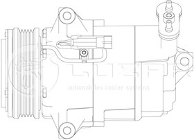 Фото 1/6 LCAC2129, Компрессор OPEL ASTRA H (04-) 1.6i/1.8i