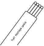 1301190004, Flat Cables FLAT CABLE 14AWG 8 PVC YLW