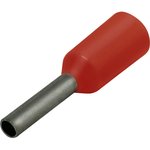 Штыревой втулочный изолированный наконечник KTE 1-8 1мм2/L=8мм/Красный 1010800
