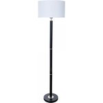 Arte Lamp A5029PN-1SS ROBERT Торшер E27 черный/серебро/белый текстиль