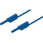 975694702, 2 mm Connector Test Lead, 10A, 1000V ac/dc, Blue, 250mm Lead Length