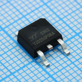 Фото 1/2 YJD25GP06A, Транзистор полевой MOSFET P-канальный 60В 25A TO-252