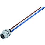 Sensor actuator cable, M12-flange socket, straight to open end, 4 pole, 0.2 m ...