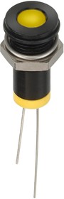 Q8F6BXXY02E, Светодиодный индикатор в панель, Желтый, 2 В DC, 8 мм, 20 мА, 6 мкд, IP67