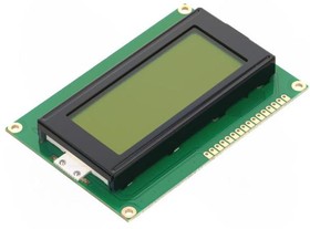 Фото 1/2 RC1604A-YHY-ESX, Дисплей LCD, алфавитно-цифровой, STN Positive, 16x4, зеленый, LED