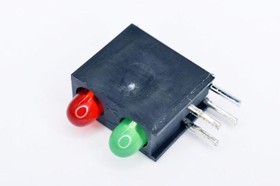 SSF-LXH240IGD, Индикатор печатной платы, Зеленый Красный, 2 светодиод(-ов), Сквозное Отверстие, T-1 (3мм)
