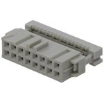 16-Way IDC Connector Socket for Cable Mount, 2-Row